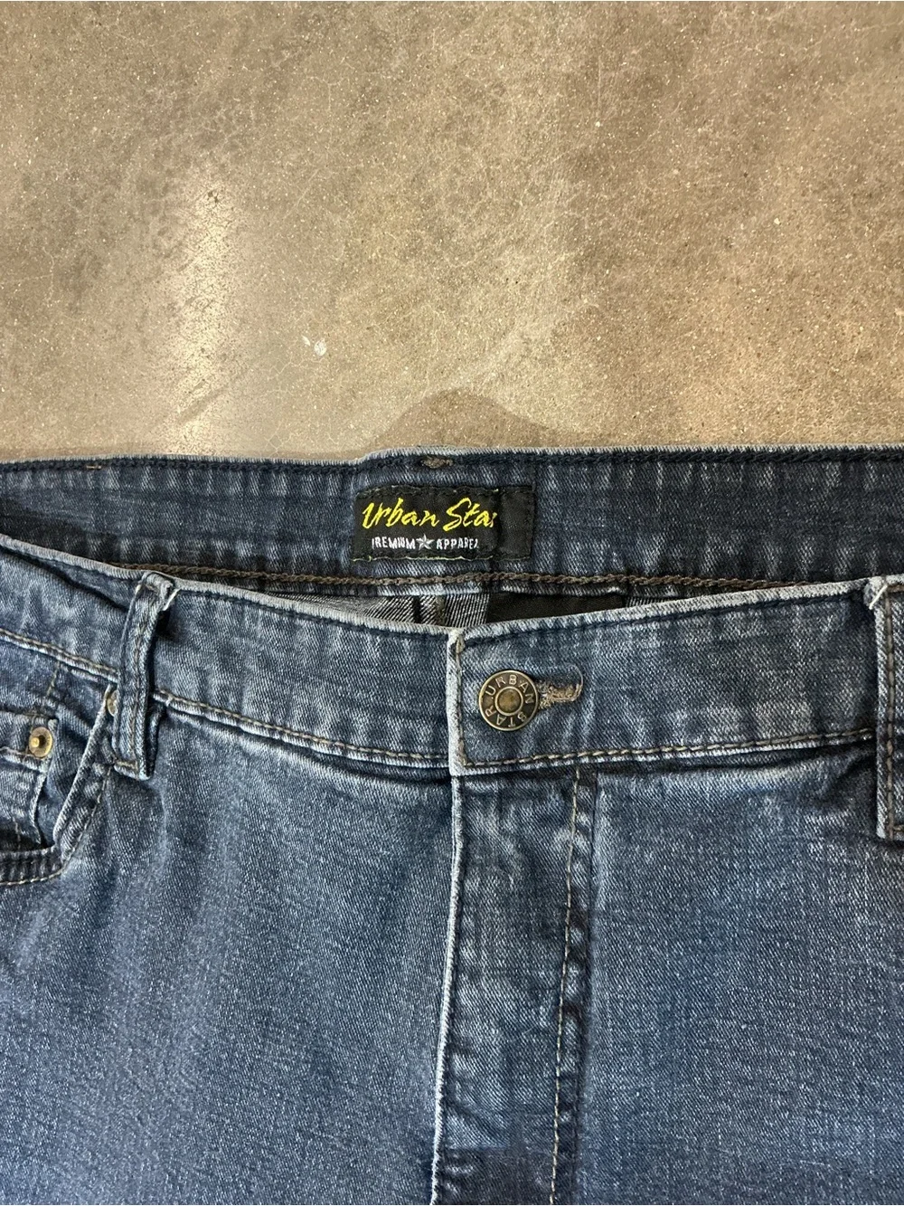Urban Star Men’s 42x30 Straight Leg Stretch Dark Wash Jeans Classic Denim Pants